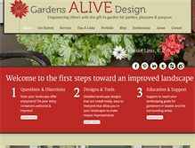 Tablet Screenshot of gardensalivedesign.com